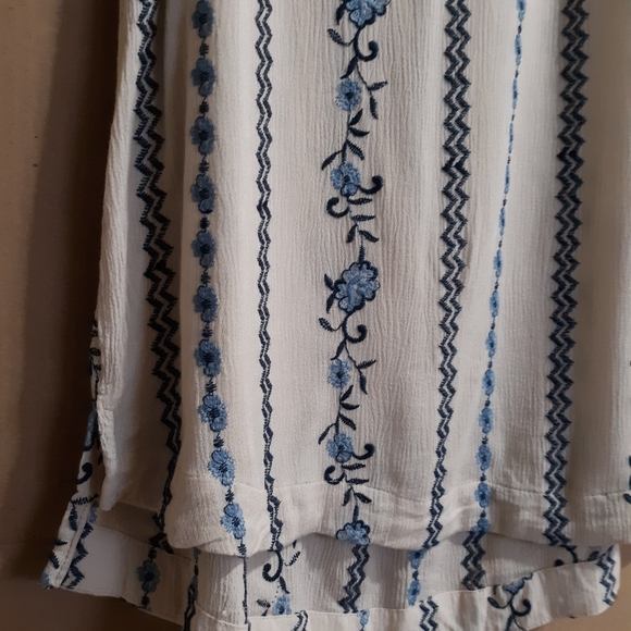 Knox Rose floral embroidered tank sz XS blue - Picture 3 of 8